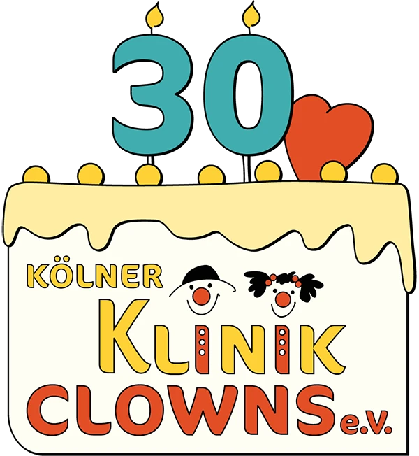 Jubiläums-Logo - 30 Jahre Kölner Klinik-Clowns e.V.